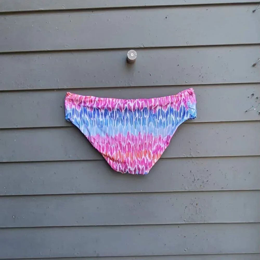 BECCA Pink Blue White Bikini Bottoms Size 0X (14-16) NWT! - Picture 6 of 8